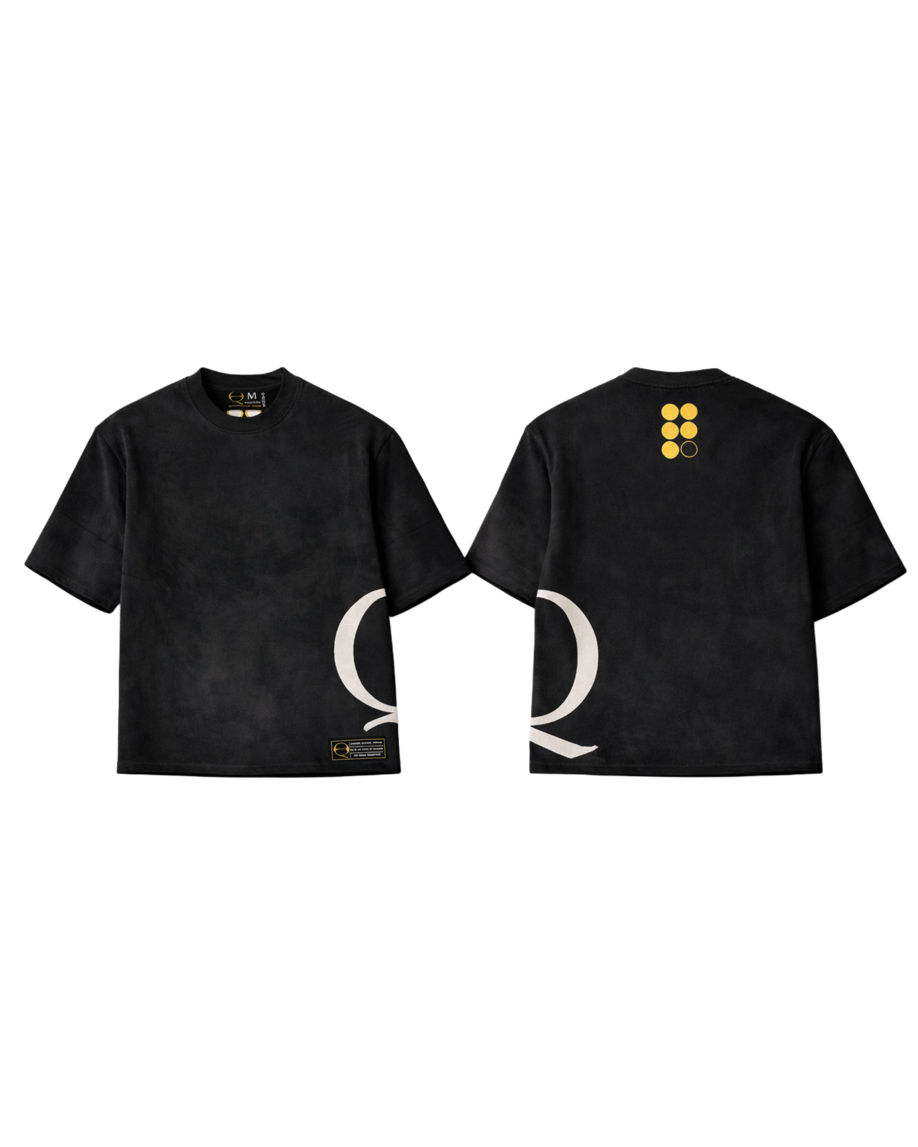 Suede Qasual Tee Obsidian Blaq