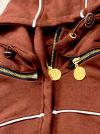 QZ Piped Sweatshirt Burnt Umber