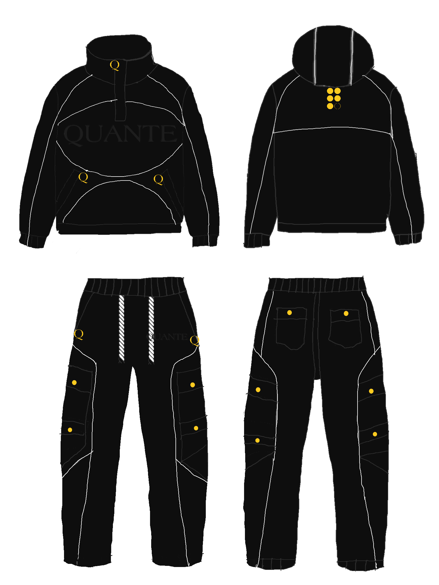 QONTOUR FULL SWEATSUIT OBSIDIAN BLAQ