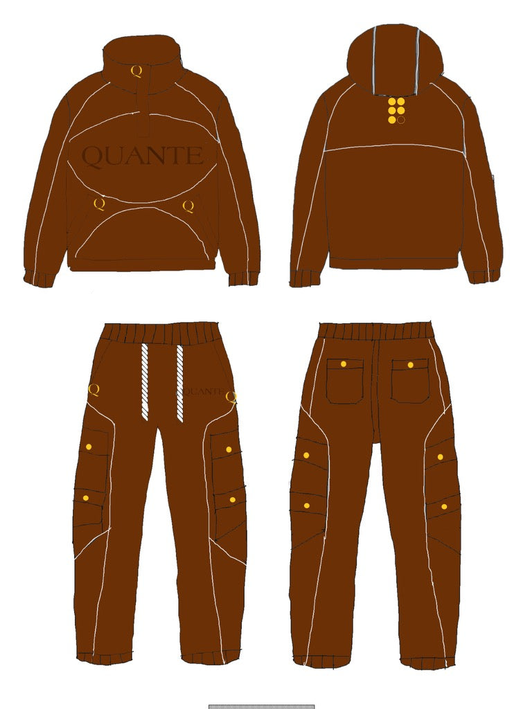 QONTOUR FULL SWEATSUIT MOQA BROWN
