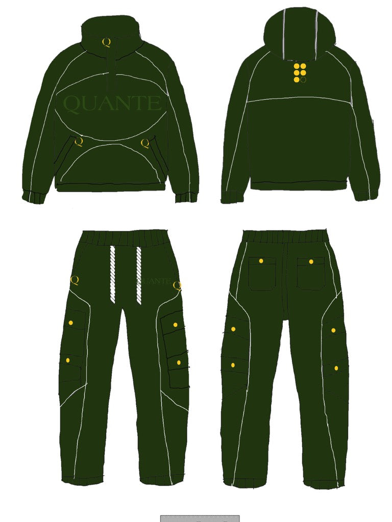 QONTOUR FULL SWEATSUIT DARQ GREEN